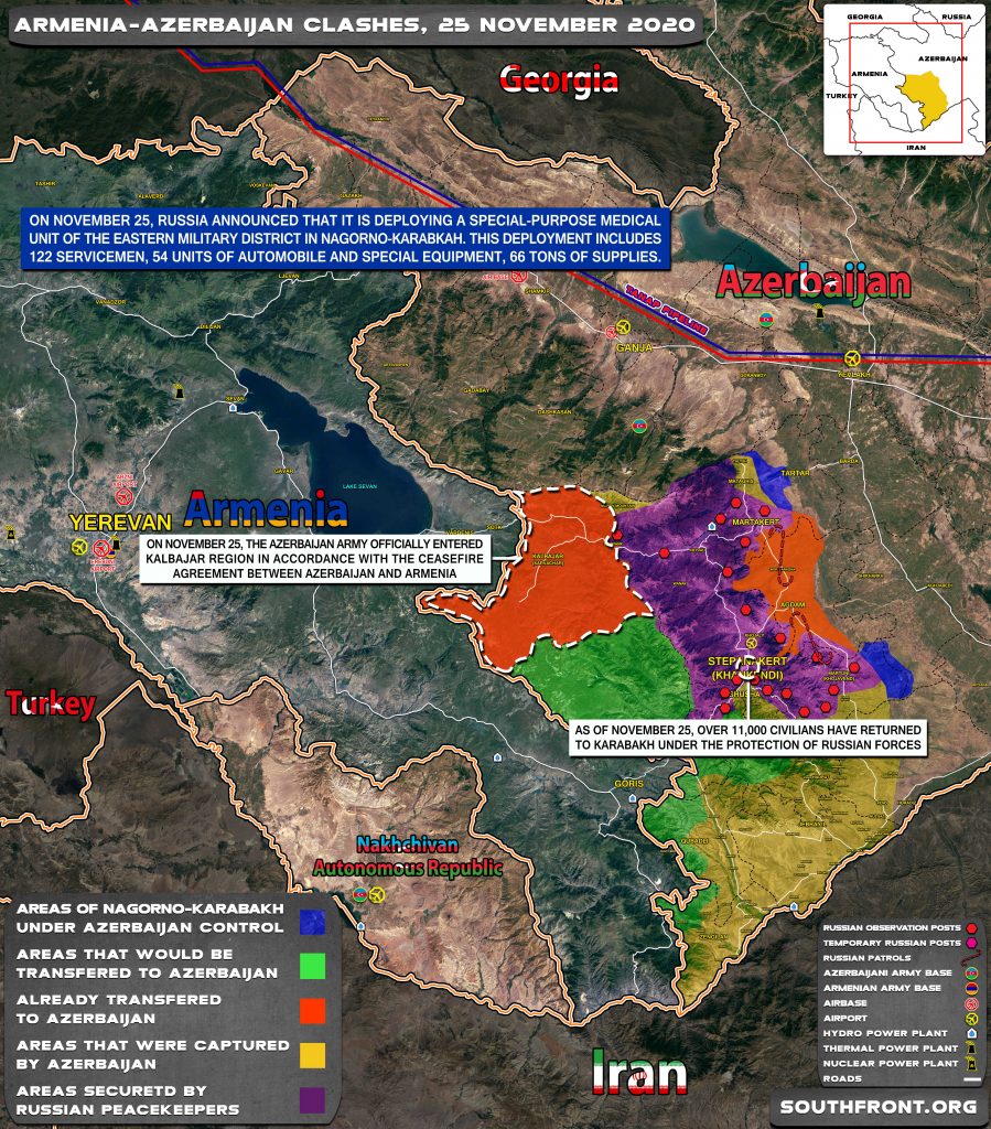 Map Update: Military Situation In Nagorno-Karabakh On November 25, 2020