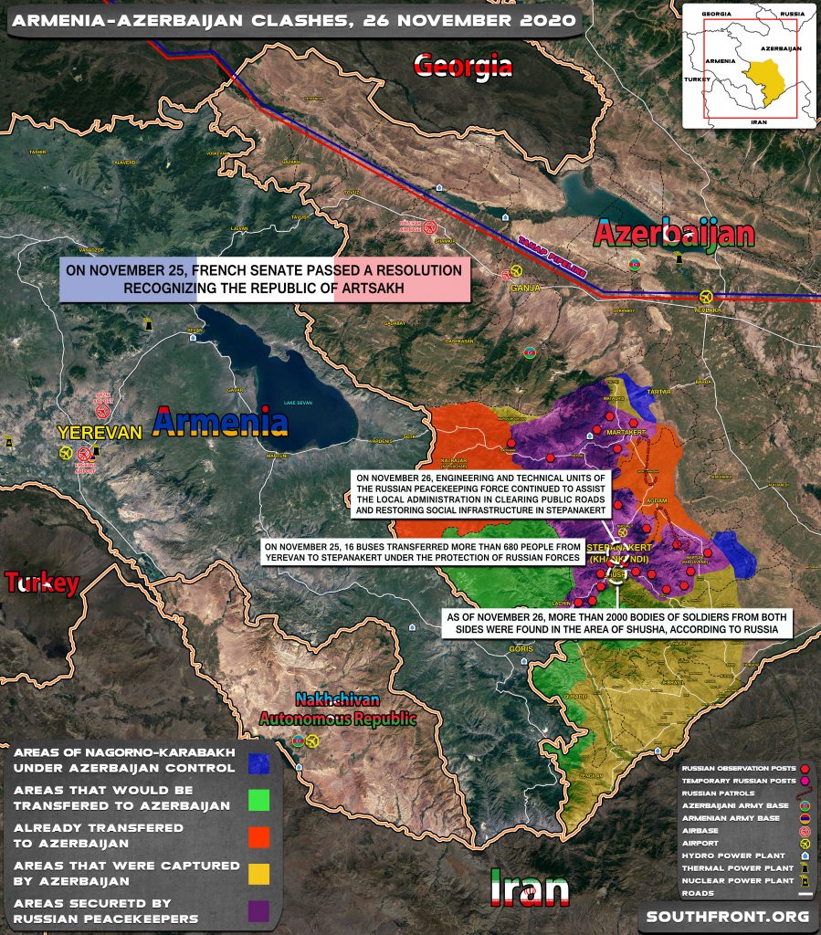 Map Update: Military Situation In Nagorno-Karabakh On November 26, 2020