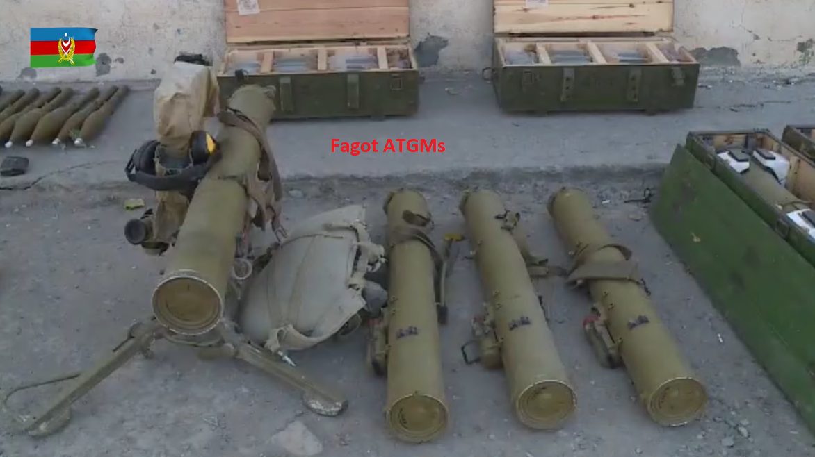 Azerbaijani Military Seized Heavy Guns, Guided Missiles From Armenian Troops (Video)