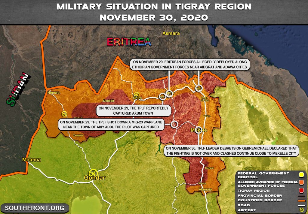 War In Ethiopia's Tigray Continues Despite Fall Of Provincial Capital To Government Forces (Map Update)