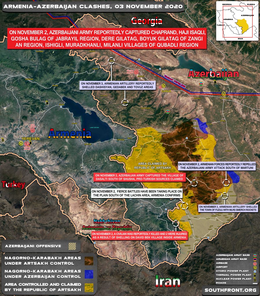 Armenian-Azerbaijani War: Military Situation In Nagorno-Karabakh On November 3, 2020