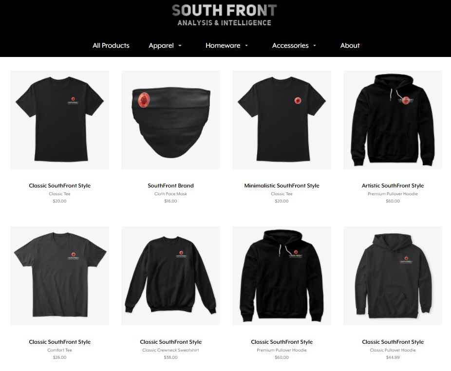 Get SouthFront-Branded Items Now! Join The Resistance!