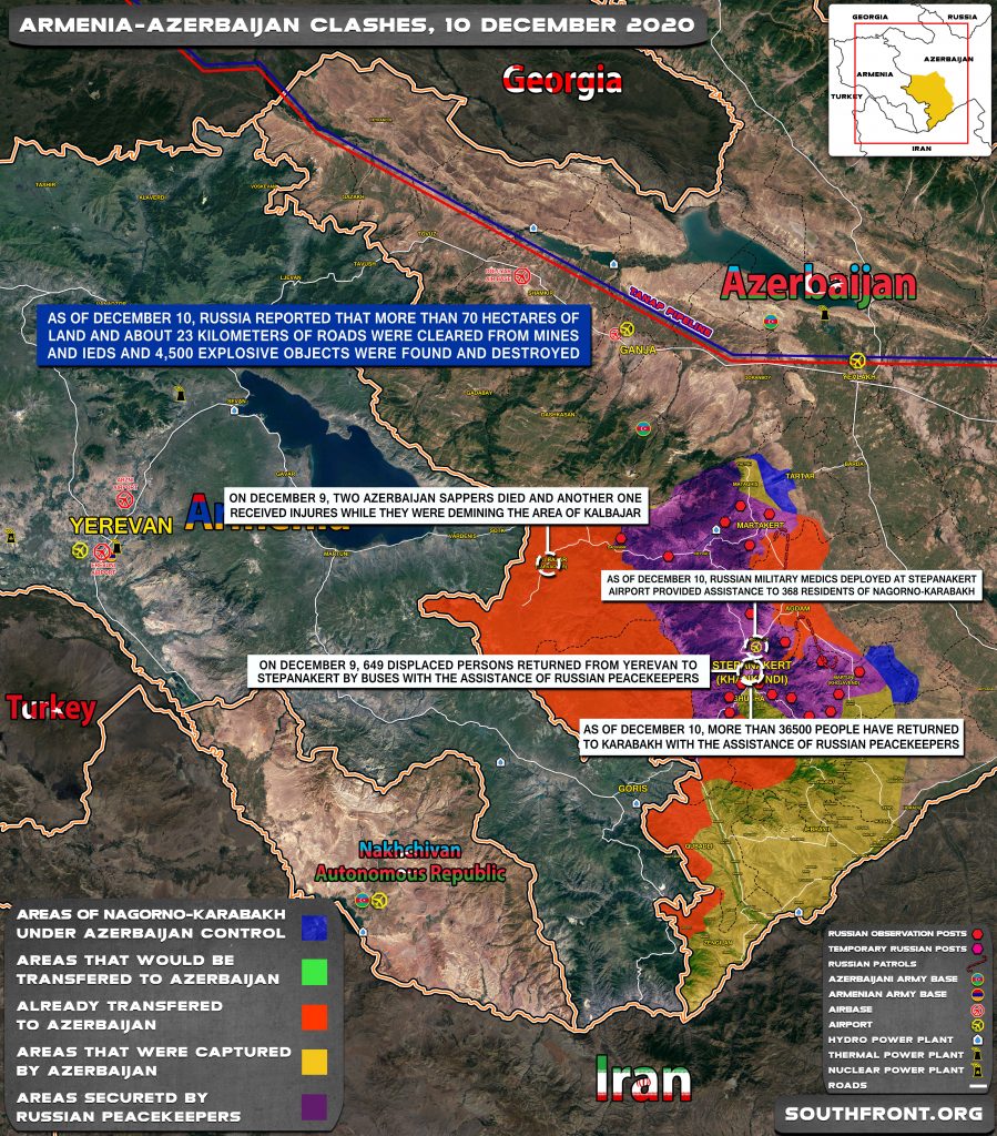 Map Update: Military Situation In Nagorno-Karabakh On December 10, 2020