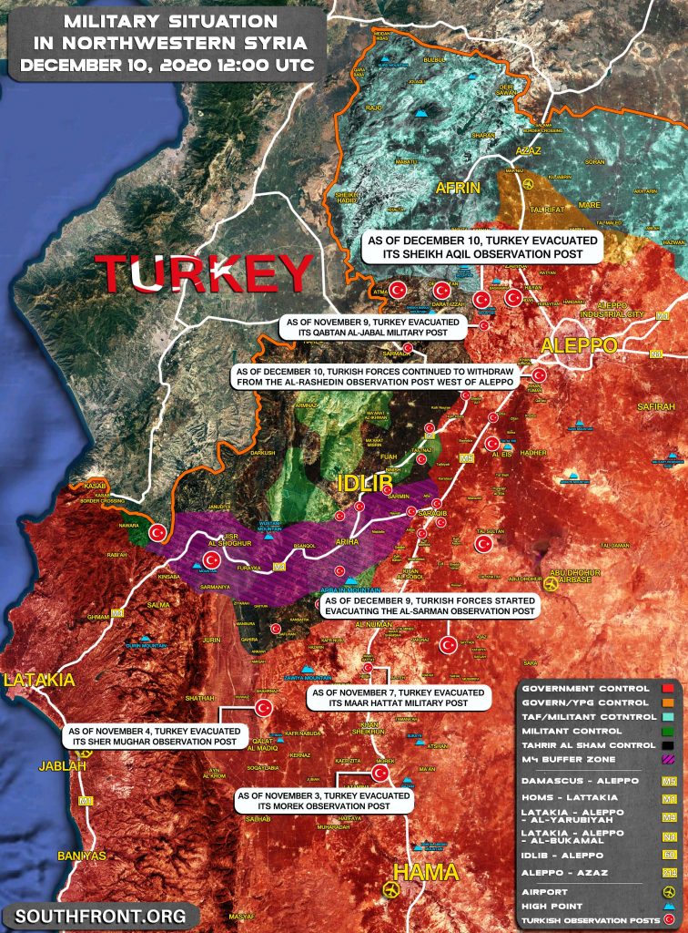 Turkish Forces Withdrew From Three Posts In Aleppo While Preparing To Establish Base In Idlib