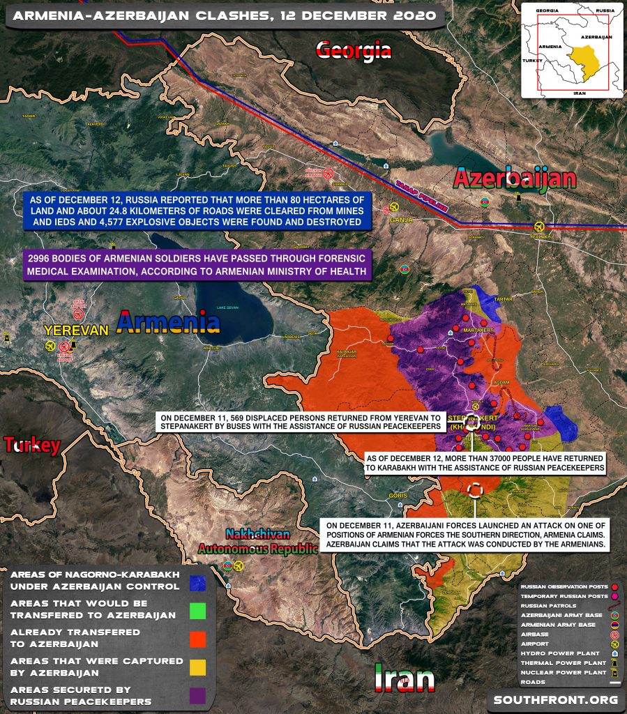 Azerbaijan Resumed Offensive Operations In Nagorno-Karabakh. Russian-Turkish Monitoring Center To Be located In Agdam