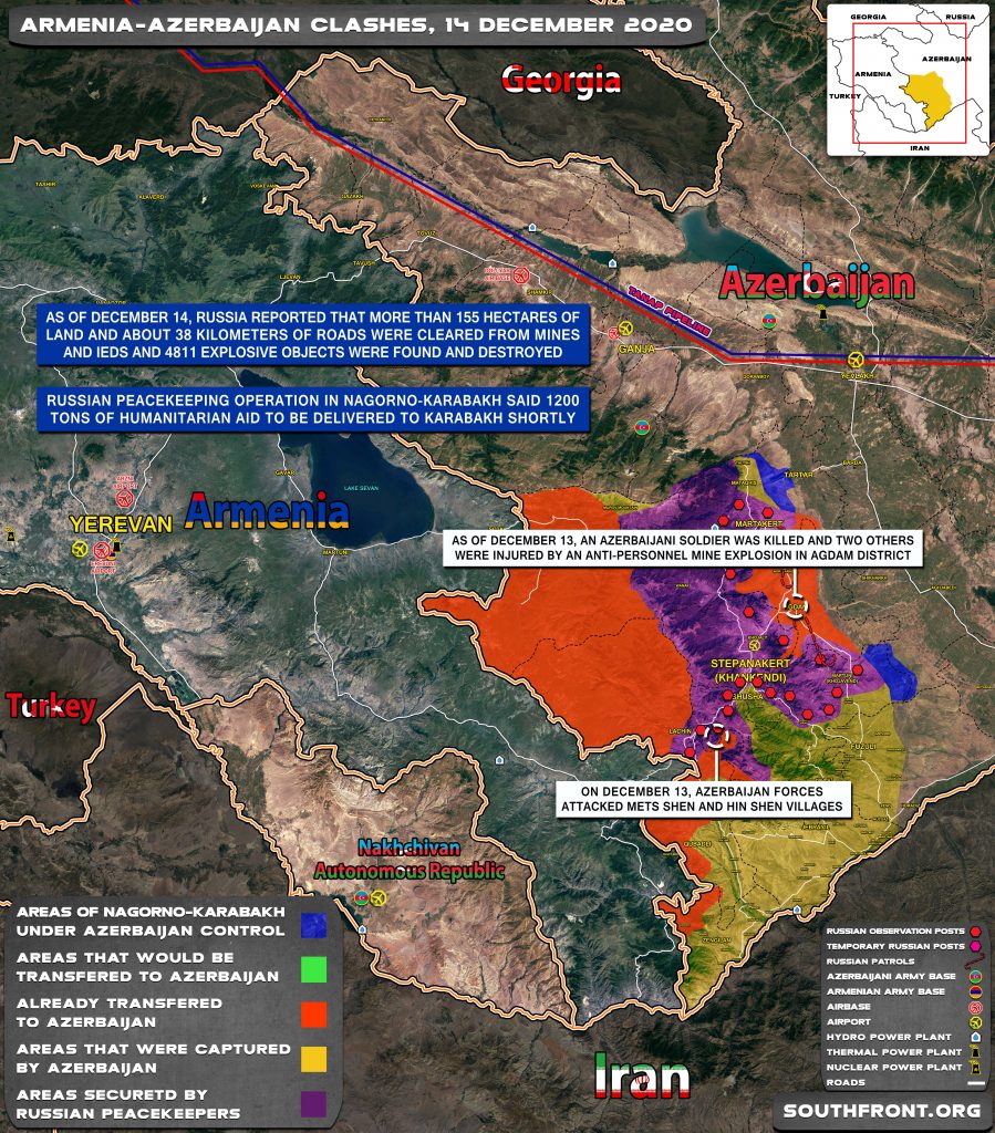 Map Update: Military Situation In Nagorno-Karabakh On December 14, 2020