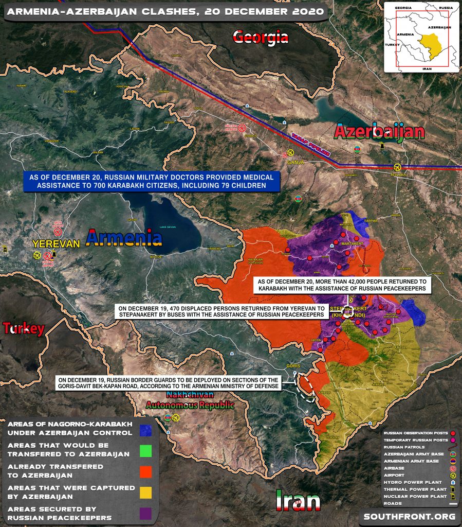 Map Update: Military Situation In Nagorno-Karabakh On December 20, 2020