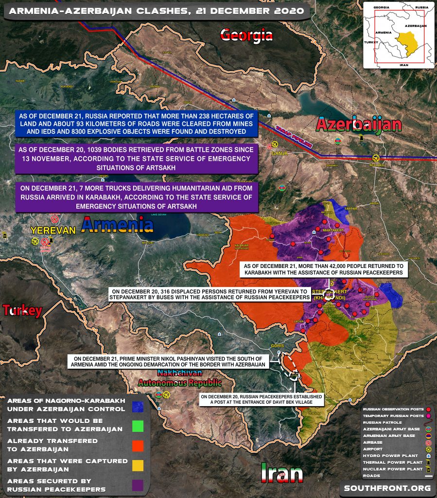 Map Update: Military Situation In Nagorno-Karabakh On December 21, 2020