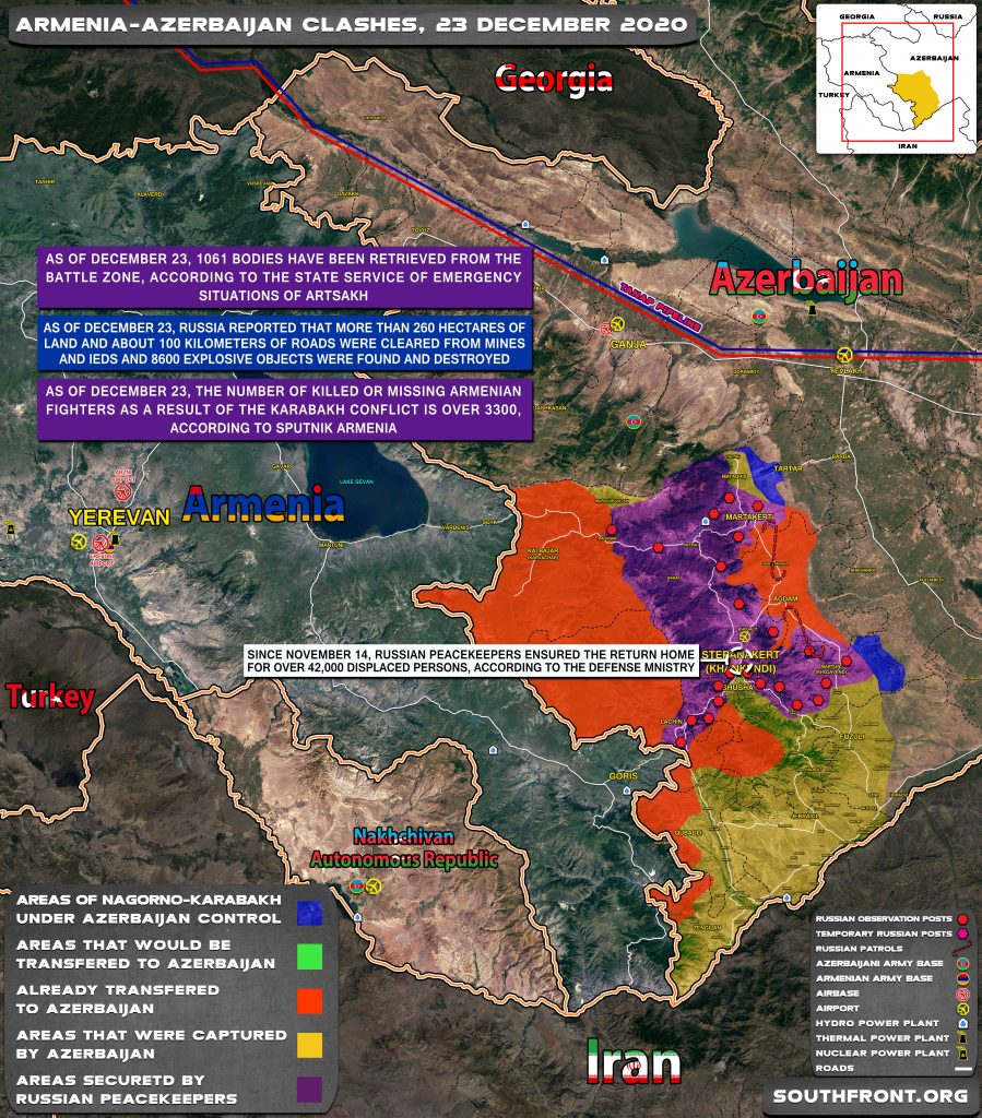 Map Update: Military Situation In Nagorno-Karabakh On December 23, 2020