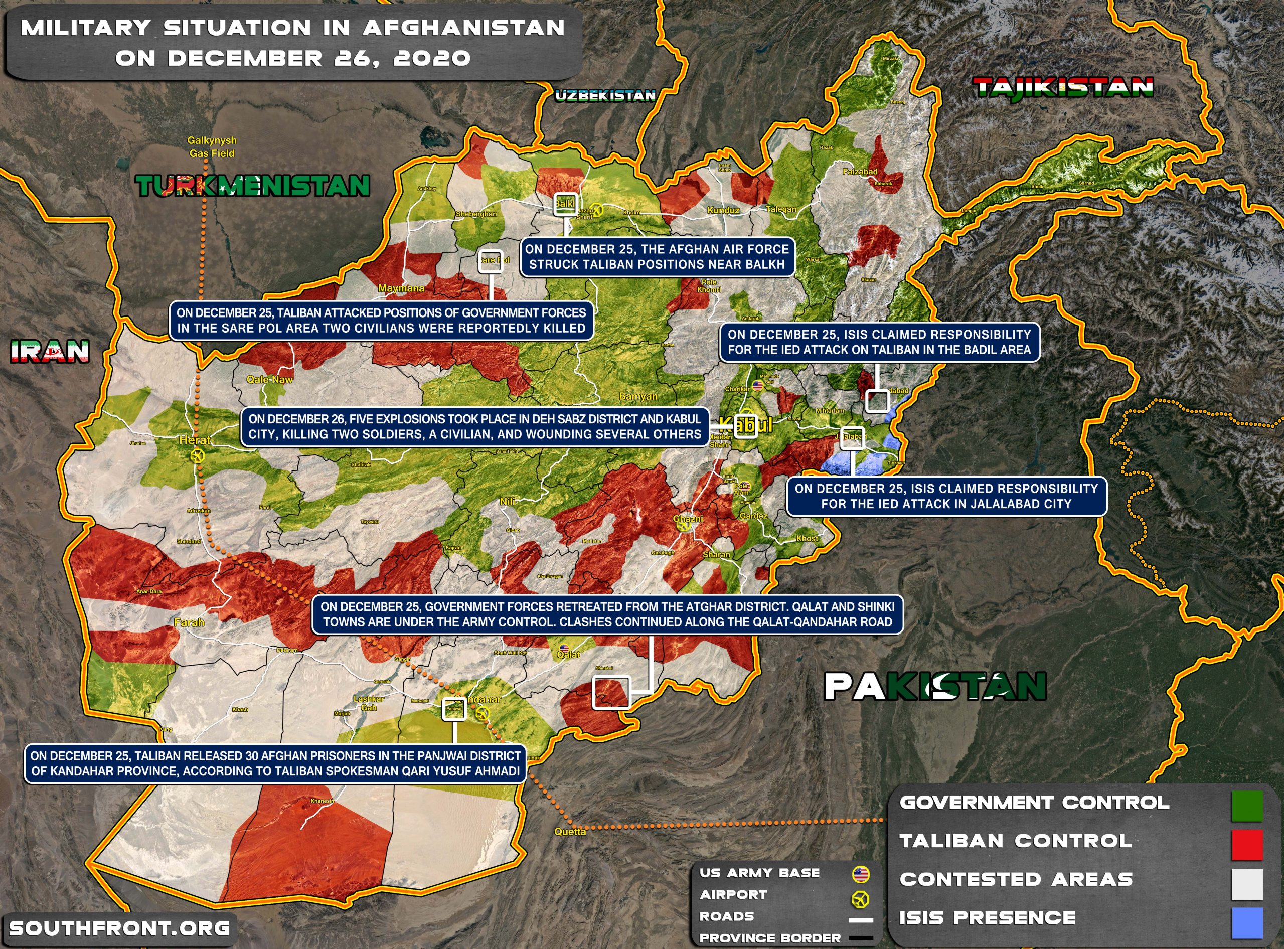 Military Situation In Afghanistan On December 26 2020 Map Update 26dec Afghanistan Map 2 Scaled 