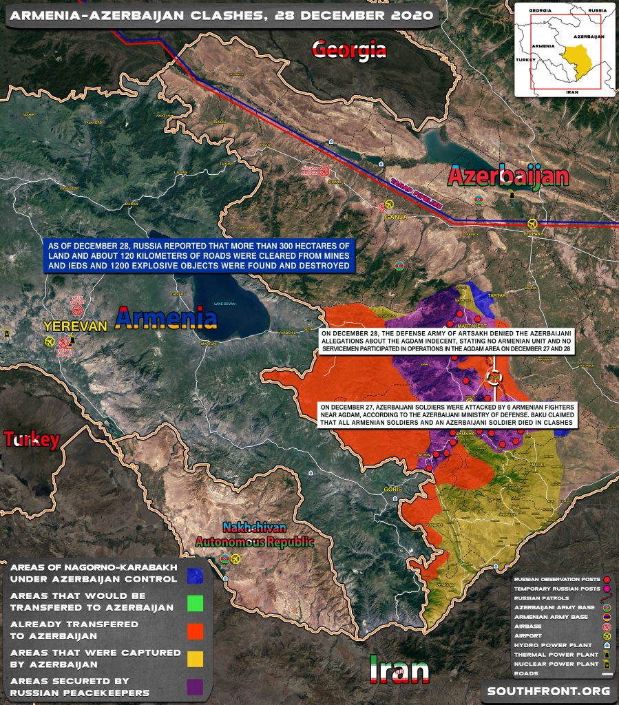 Map Update: Military Situation In Nagorno-Karabakh On December 28, 2020