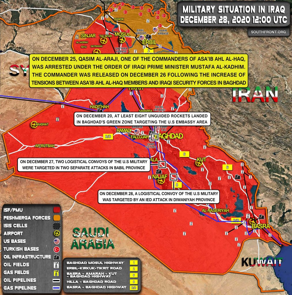 Iraq's PMU Groups Say Rocket Attack On U.S. Embassy "False Flag", Oppose Government Actions