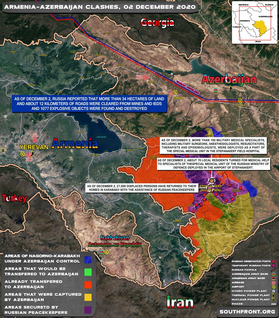 Map Update: Military Situation In Nagorno-Karabakh On December 2, 2020