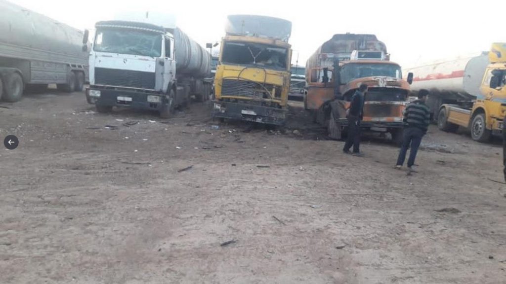 Unidentified UAV Struck Oil Tanks North Of Manbij (Photos)