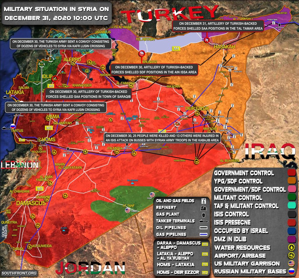 Military Situation In Syria On December 31, 2020 (Map Update)