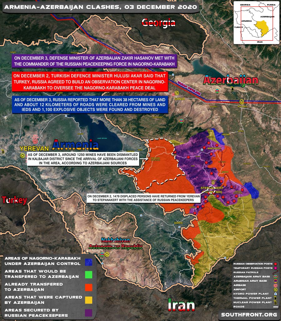 Map Update: Military Situation In Nagorno-Karabakh On December 3, 2020