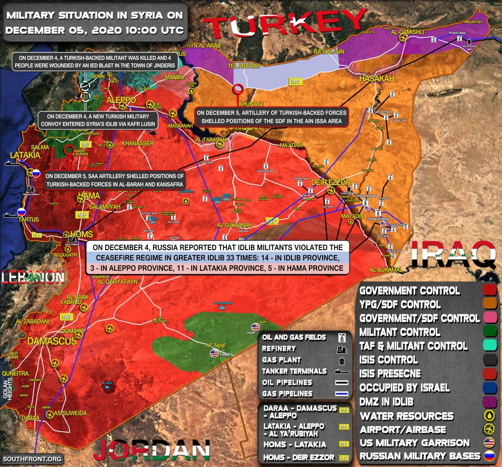 Military Situation In Syria On December 5, 2020 (Map Update)