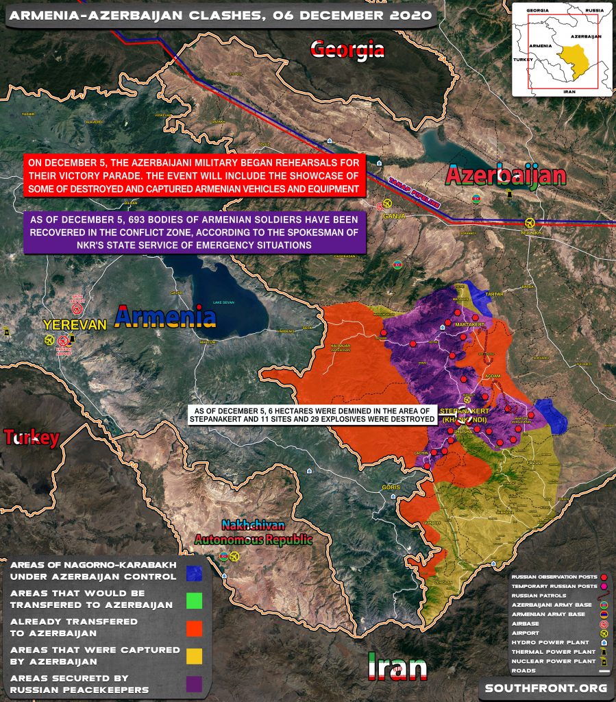 Map Update: Military Situation In Nagorno-Karabakh On December 6, 2020