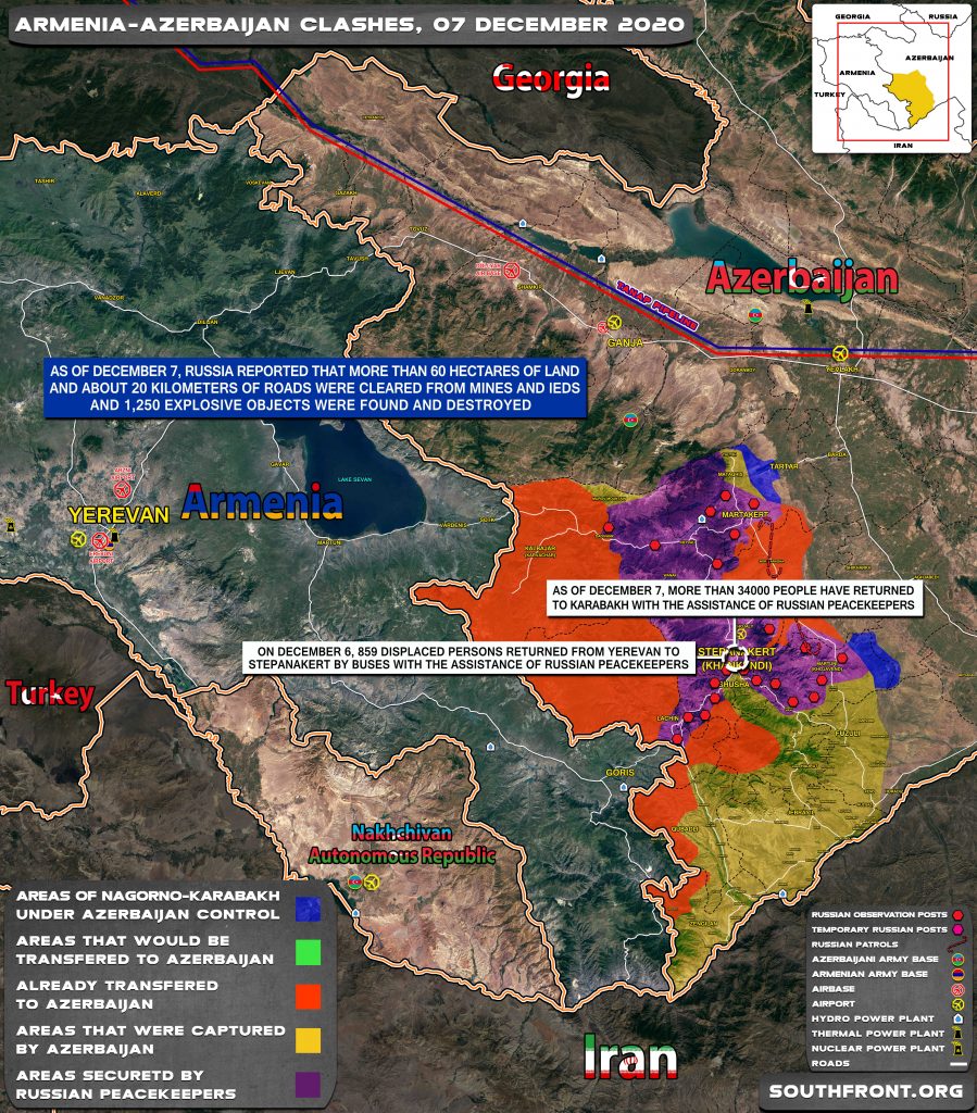 Map Update: Military Situation In Nagorno-Karabakh On December 7, 2020