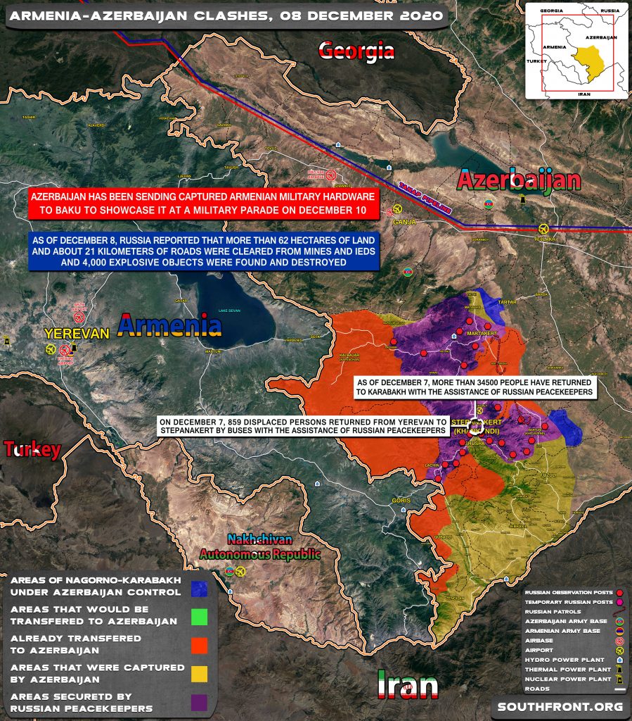 Map Update: Military Situation In Nagorno-Karabakh On December 8, 2020