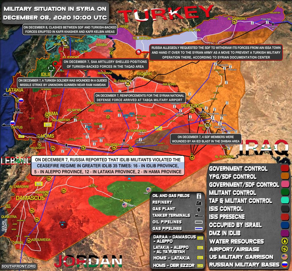 Military Situation In Syria On December 8, 2020 (Map Update)