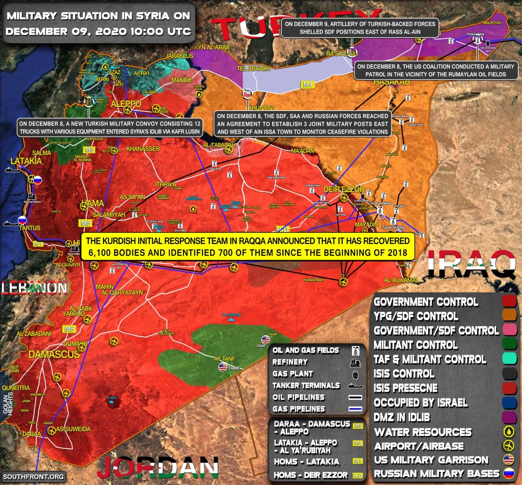 Military Situation In Syria On December 9, 2020 (Map Update)