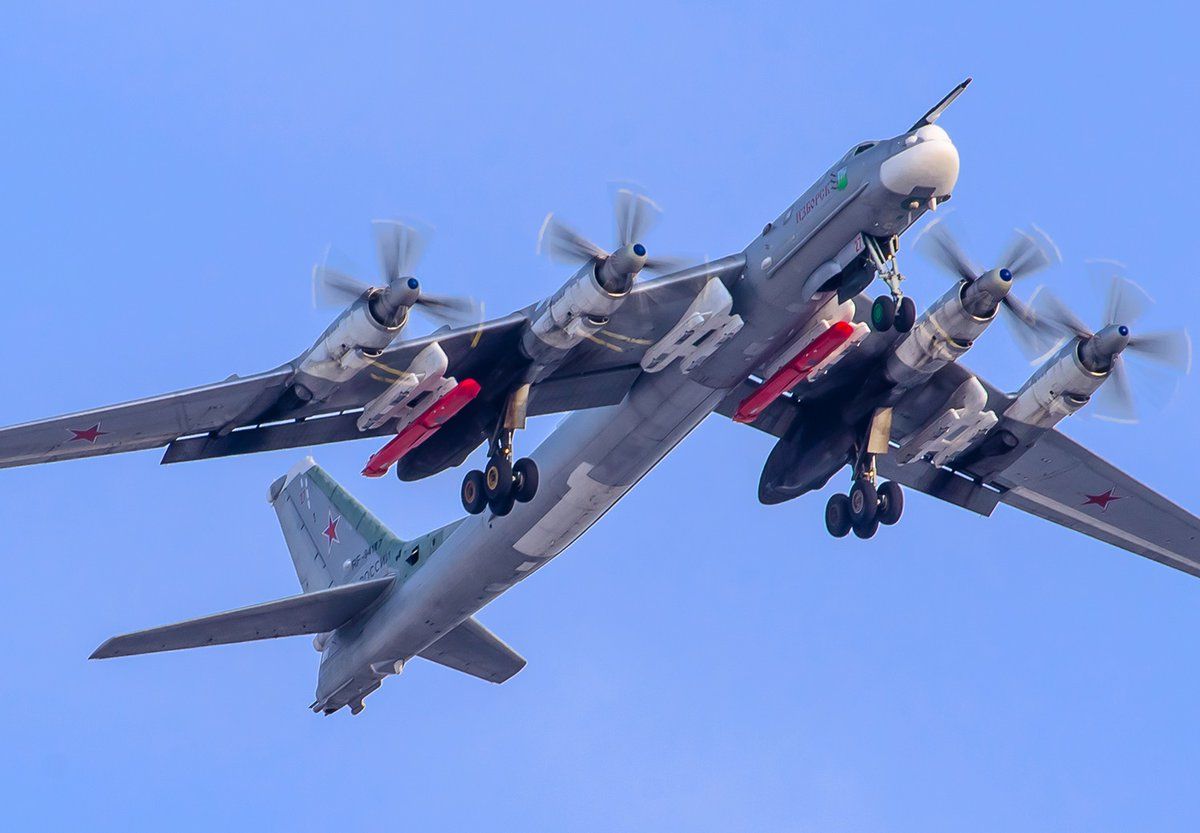 Crew Of Russian Tu-95MS Strategic Bomber Successfully Control Drones During Flight