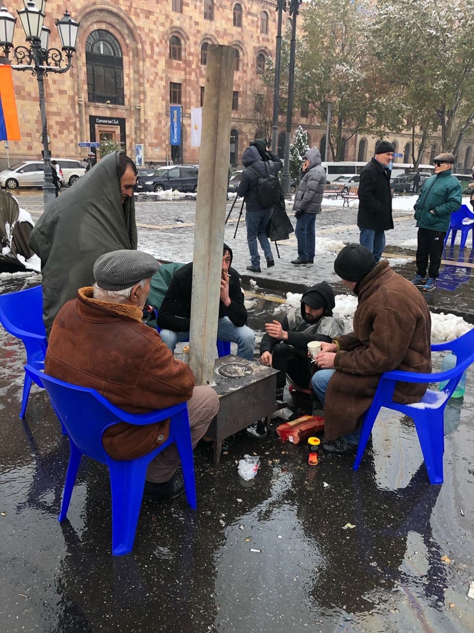 Tents In Front Of Armenian Parliament, As More Videos Of Alleged Azerbaijan Brutality Surface