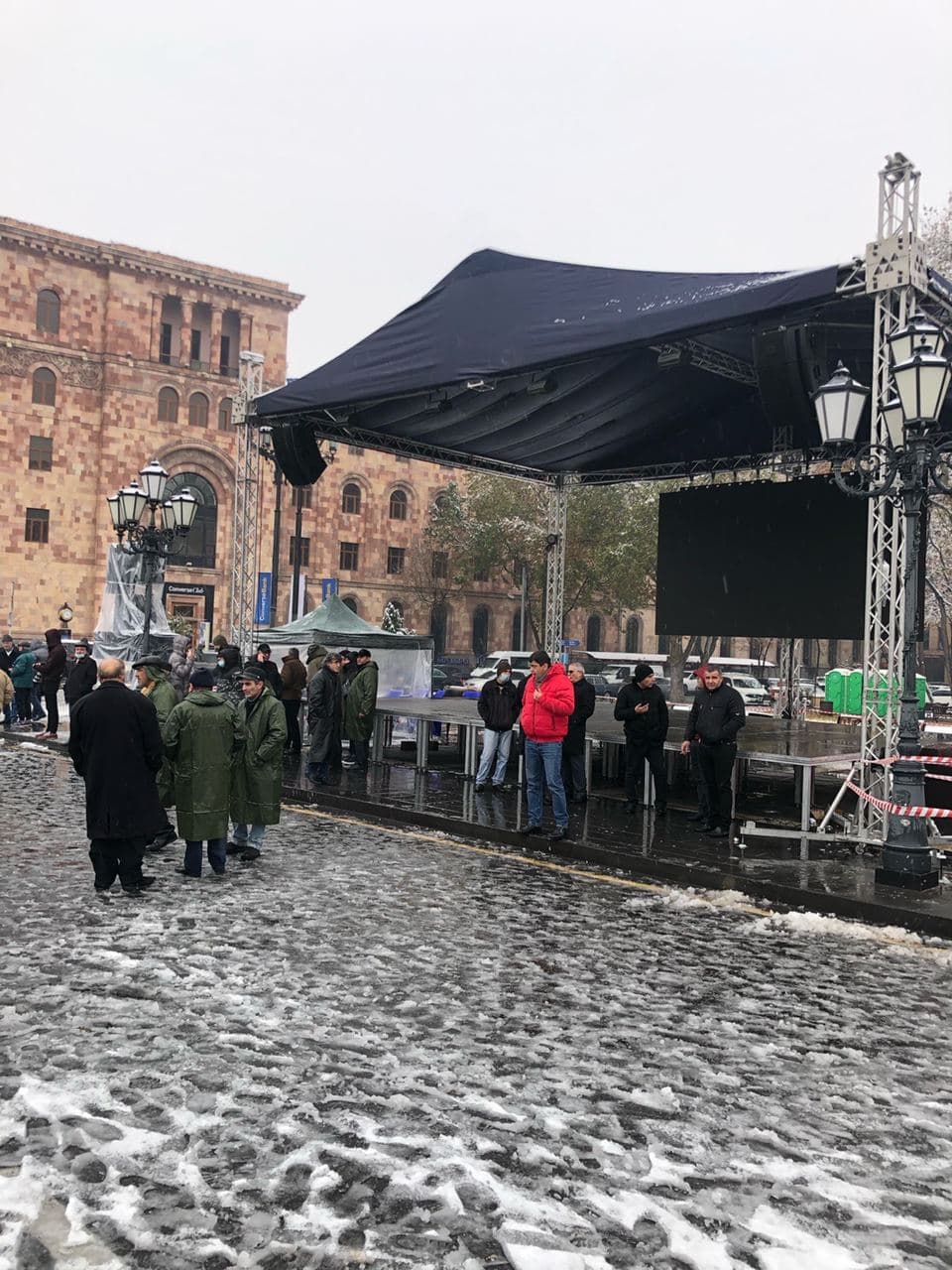 Tents In Front Of Armenian Parliament, As More Videos Of Alleged Azerbaijan Brutality Surface