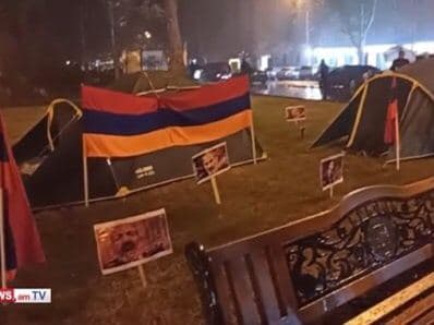 Tents In Front Of Armenian Parliament, As More Videos Of Alleged Azerbaijan Brutality Surface