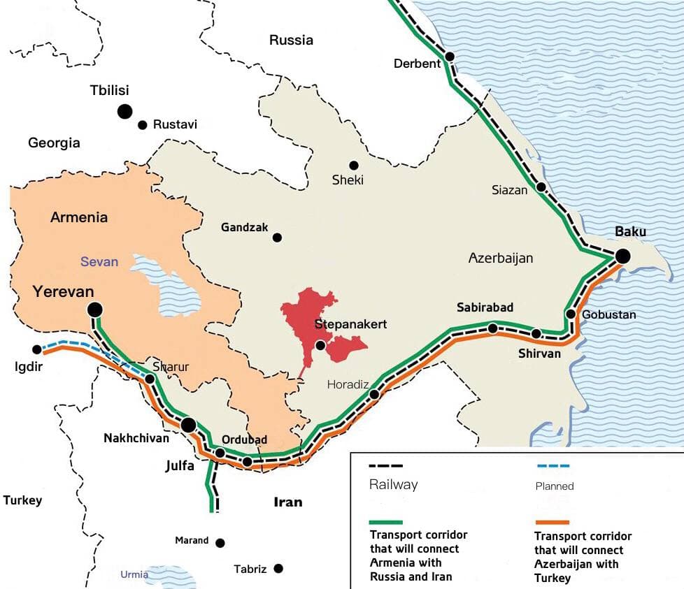 In Maps: Transport Corridors And Military Situation In Nagorno-Karabakh Region