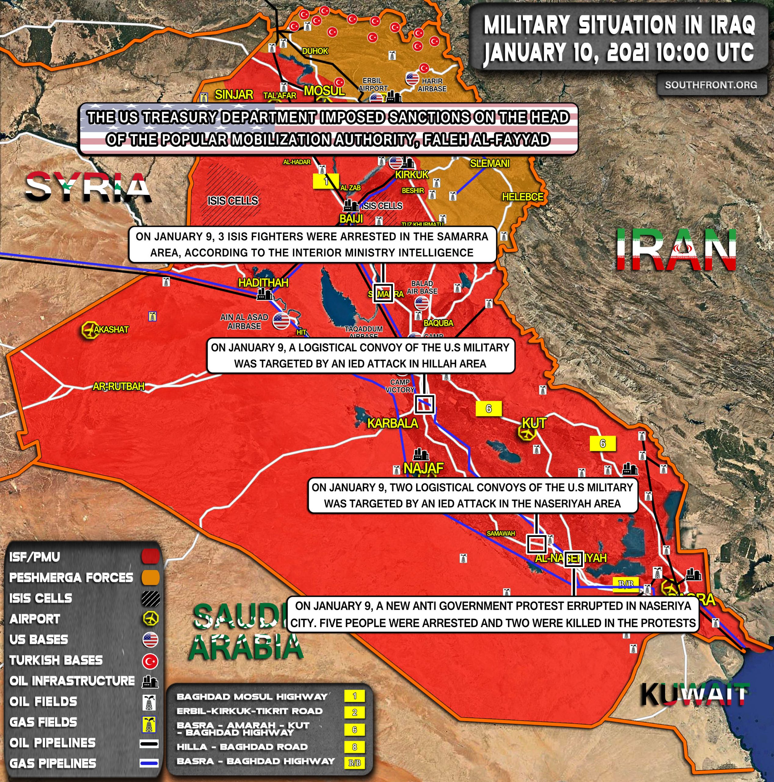 IED Attacks Targeted Three US-led Coalition Convoys In Iraq