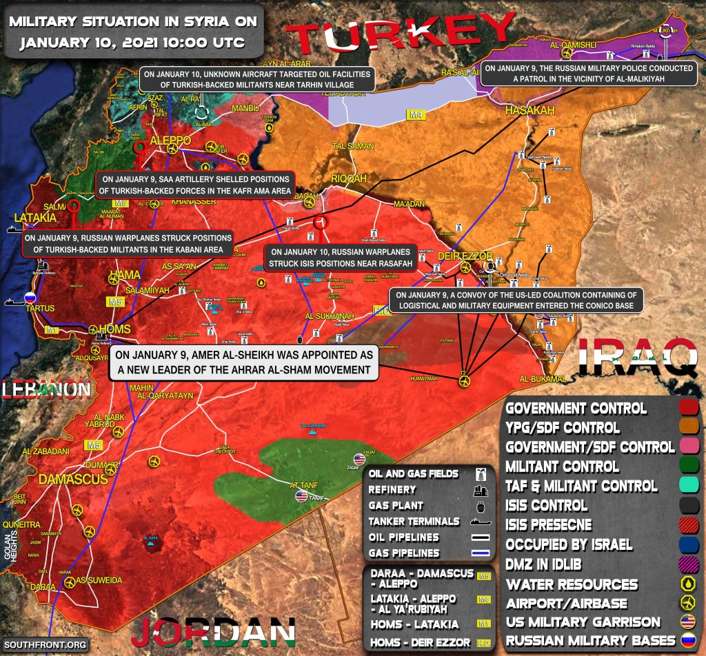 Military Situation In Syria On January 10, 2021 (Map Update)