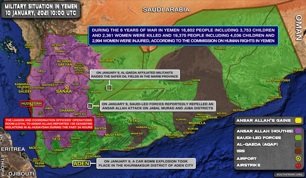 Saudi Proxies Repelled Houthi Attack In Yemeni Province Of Marib (Map Update)