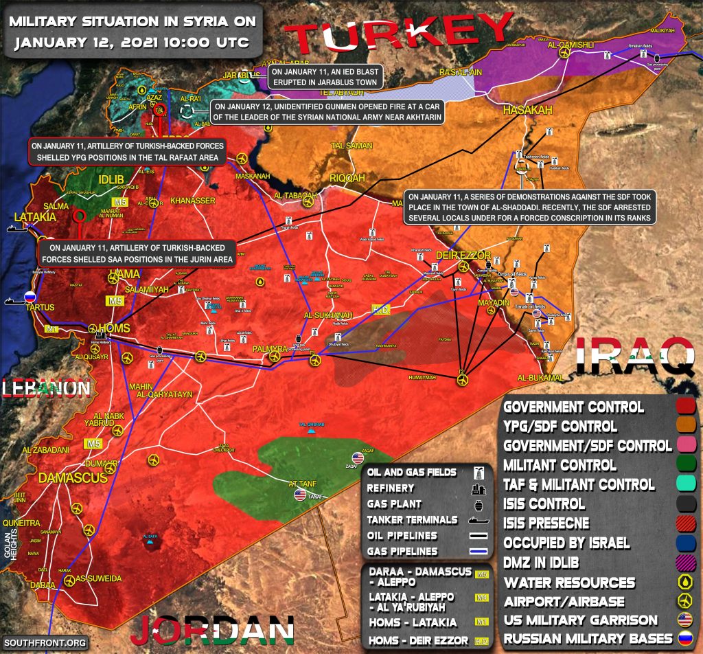 Military Situation In Syria On January 12, 2021 (Map Update)