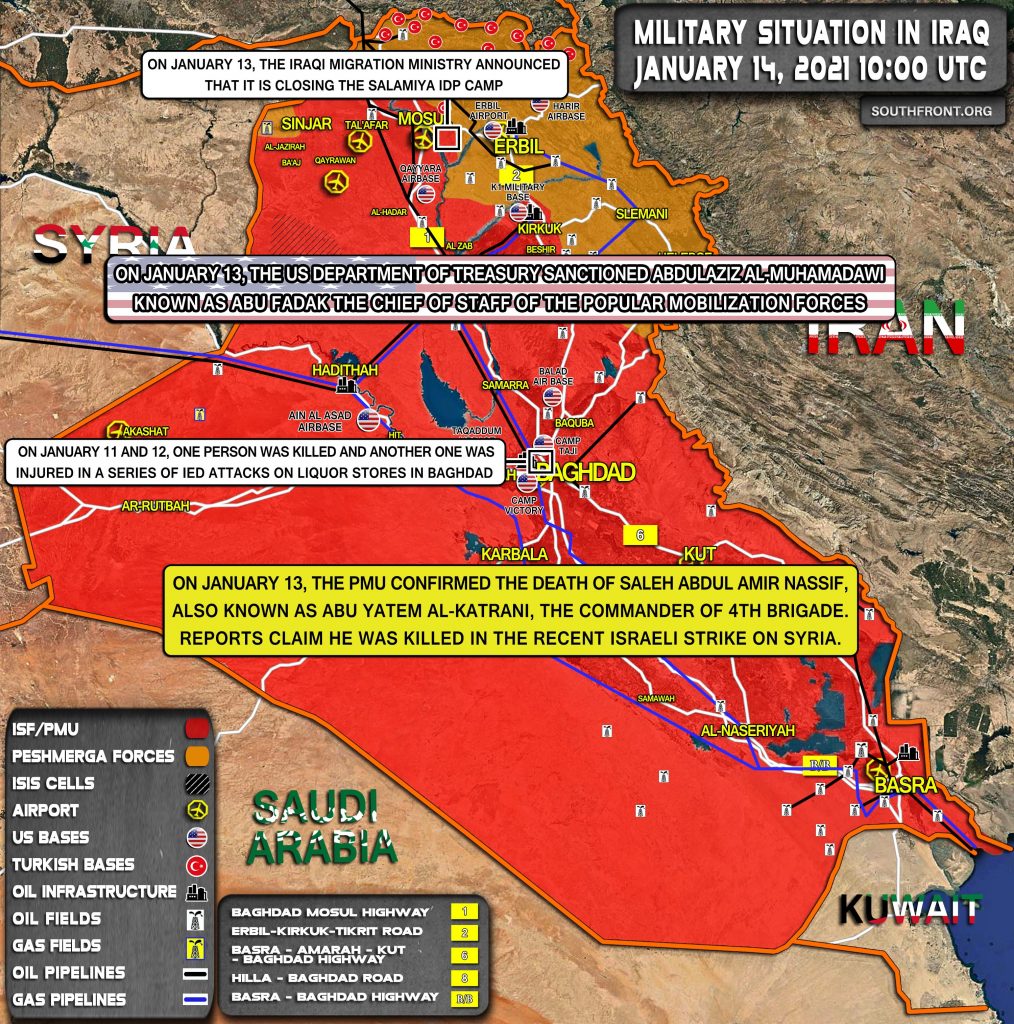 Military Situation In Iraq On January 14, 2021 (Map Update)