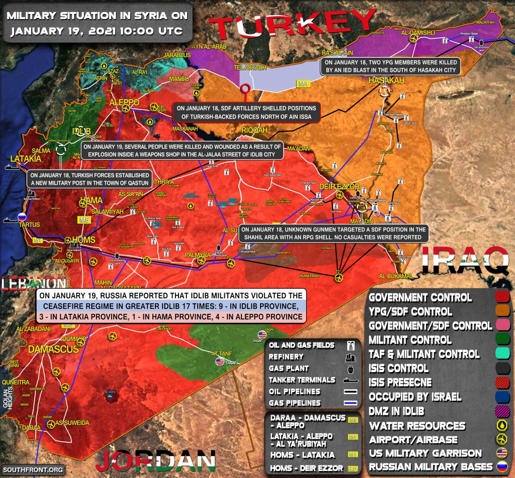 Military Situation In Syria On January 19, 2021 (Map Update)