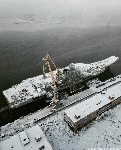 In Photos: Admiral Kuznetsov Heavy Aircraft-Carrying Missile Cruiser Under Repair