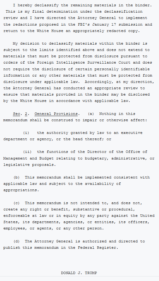 In Last Action As President, Trump Declassifies "Operation Crossfire Hurricane", RussiaGate Documents