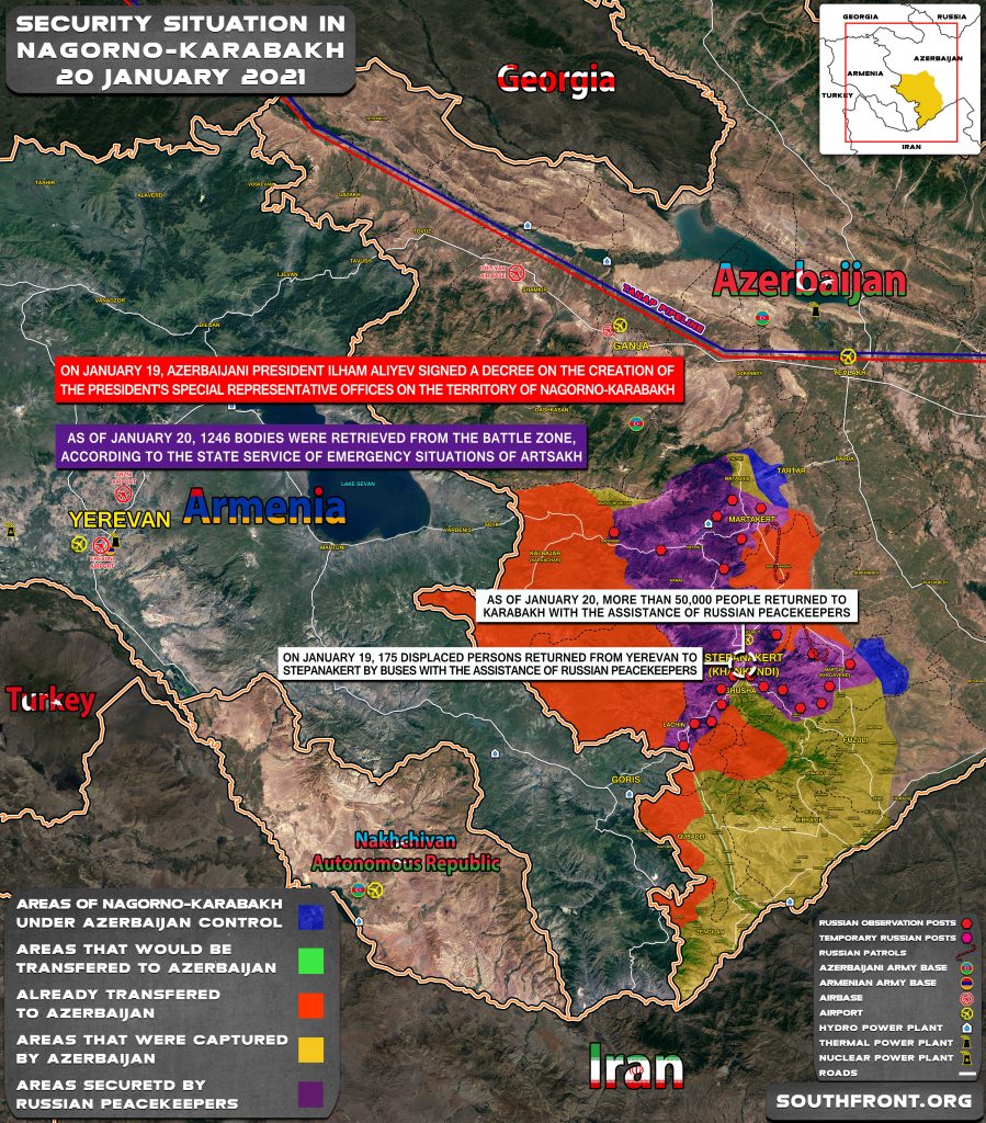 Security Situation In Nagorno-Karabakh On January 20, 2021 (Map Update)