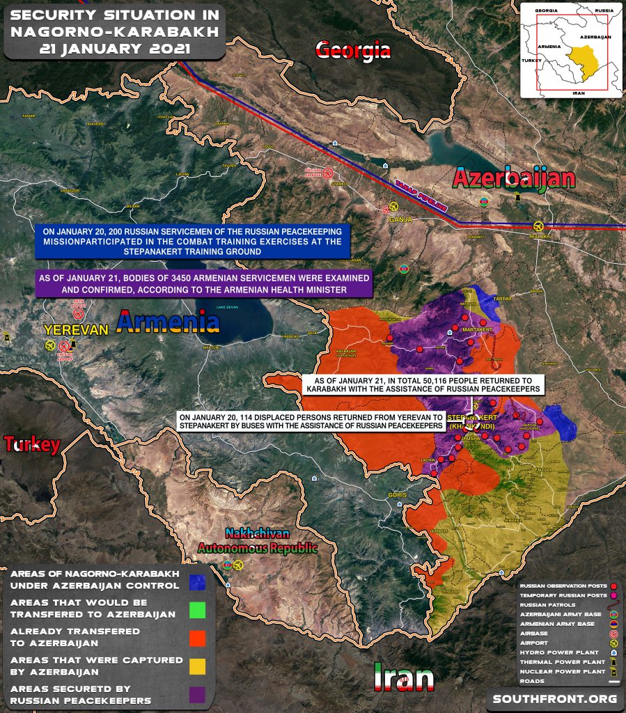 Over 50,000 Civilians Returned To Nagorno-Karabakh Under Protection Of Russian Peacekeepers (Map)