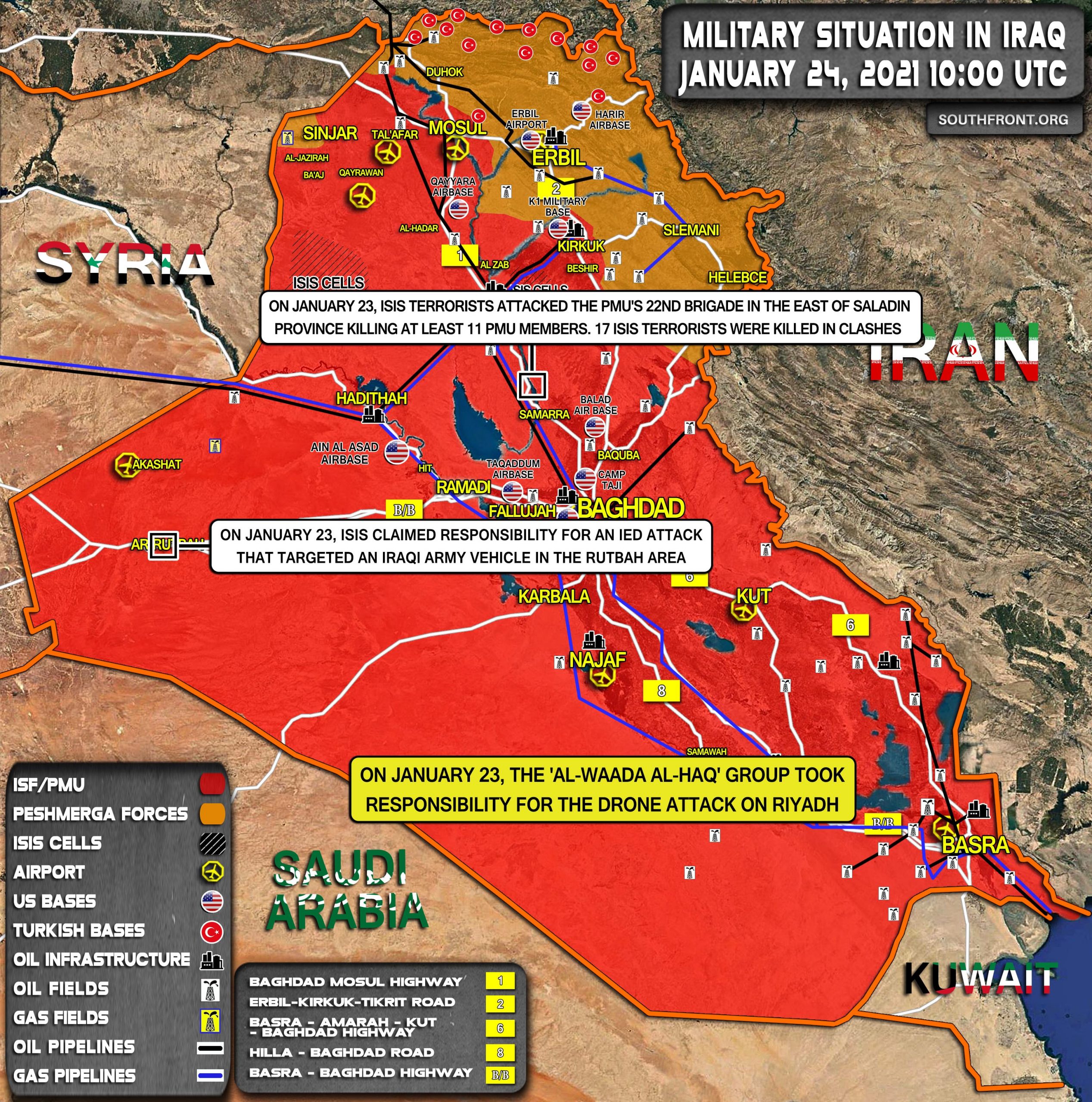 23 Iraqi Fighters Killed, Injured In Large ISIS Attack In Saladin