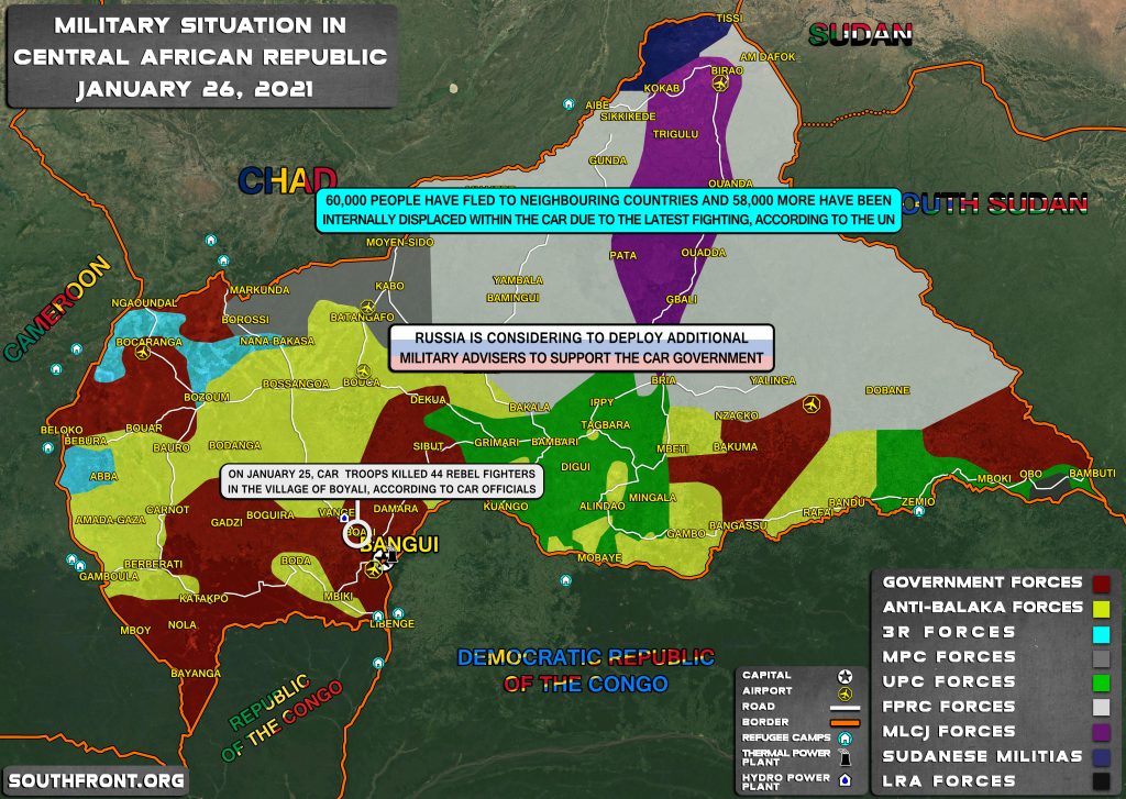 Russia Is Considering To Send New Military Advisers To Central African Republic (Map)