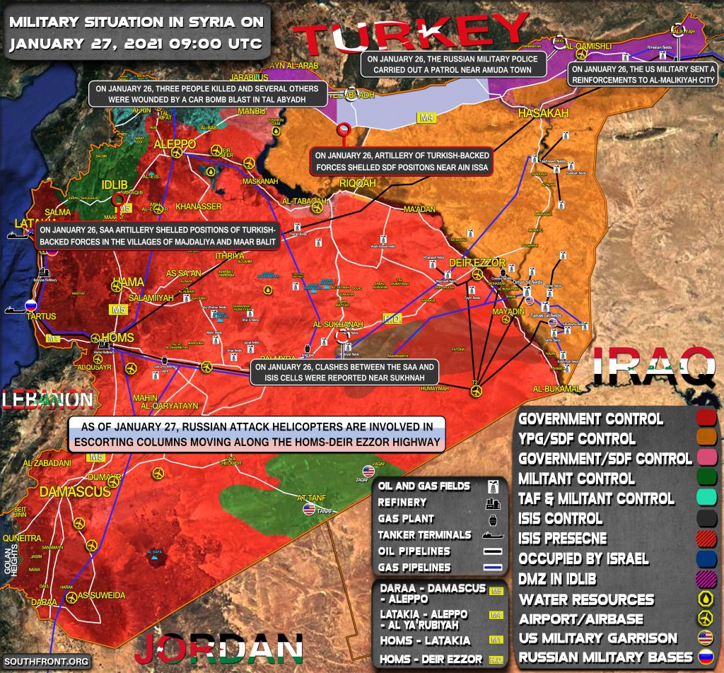 Military Situation In Syria On January 27, 2021 (Map Update)