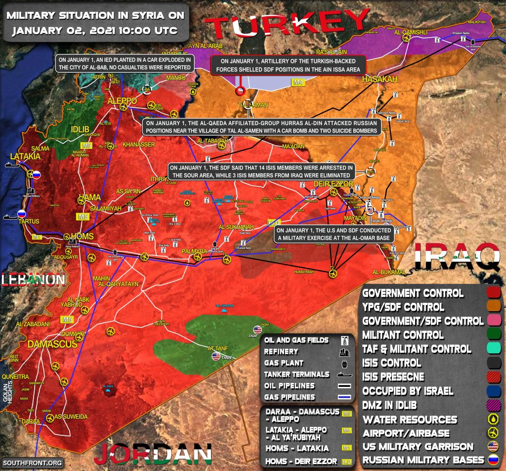 Military Situation In Syria On January 2, 2021 (Map Update)