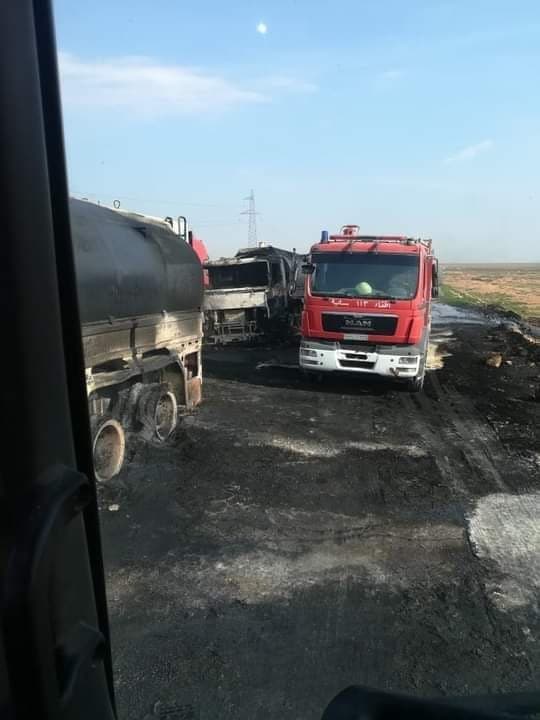 Photos, Video: Oil & Fuel Convoy Of Government Forces Ambushed In Central Syria