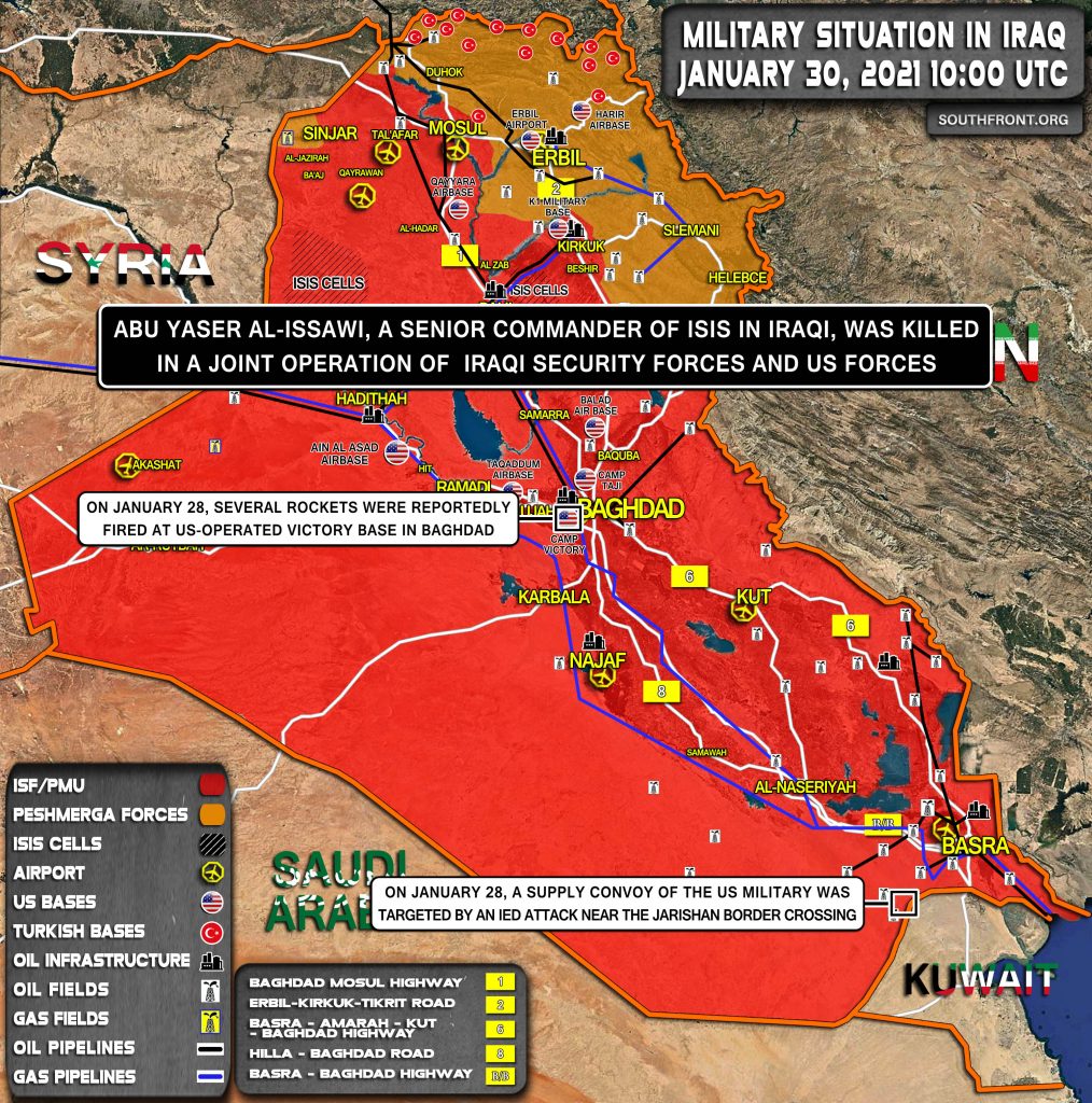 Military Situation In Iraq On January 30, 2021 (Map Update)