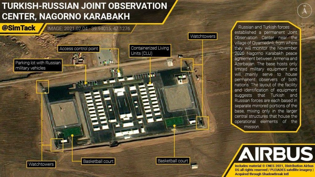 Satellite Image Shows Joint Russian-Turkish Center To Monitor Ceasefire In Nagorno-Karabakh