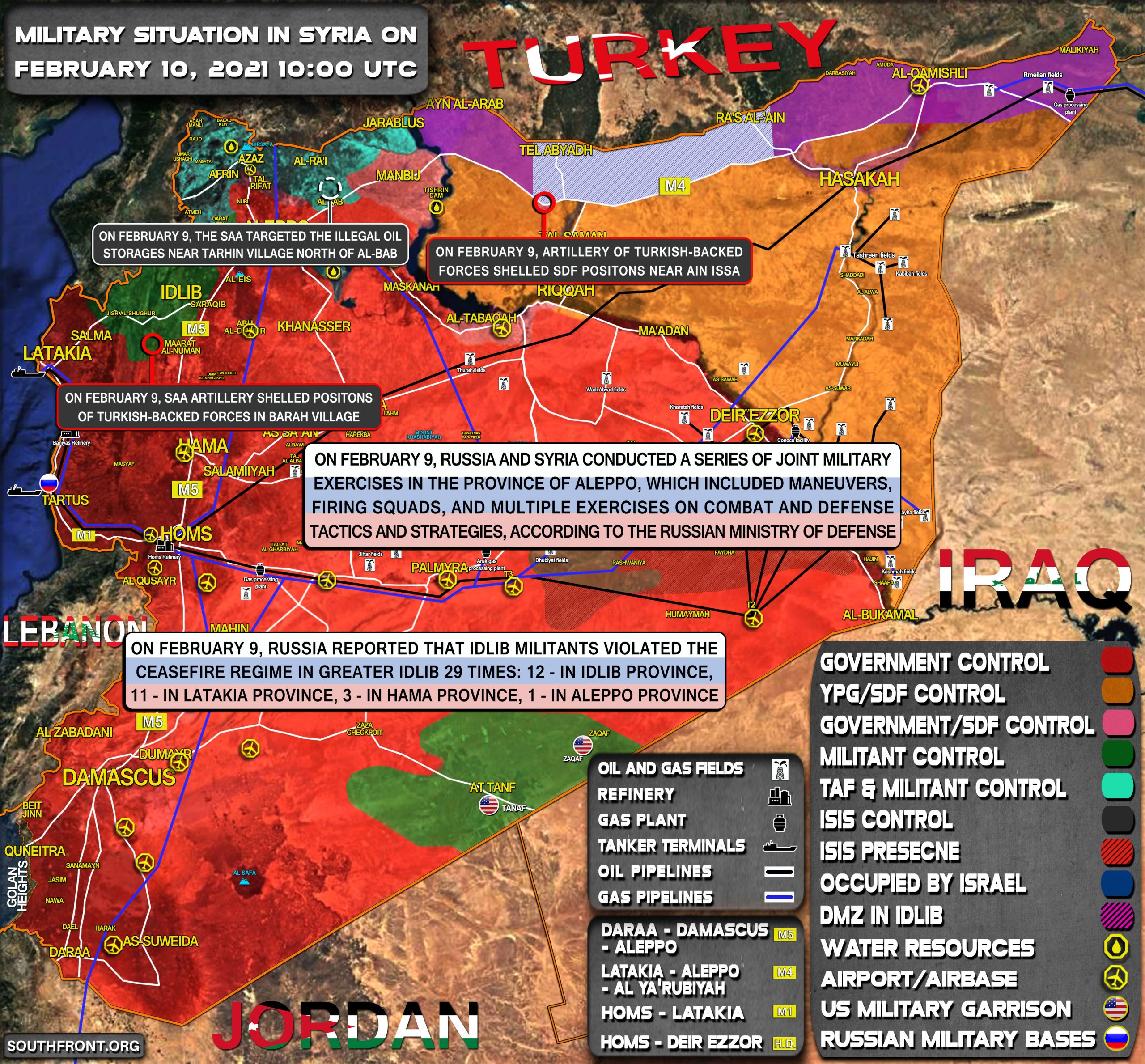 Military Situation In Syria On February 10, 2021 (Map Update)