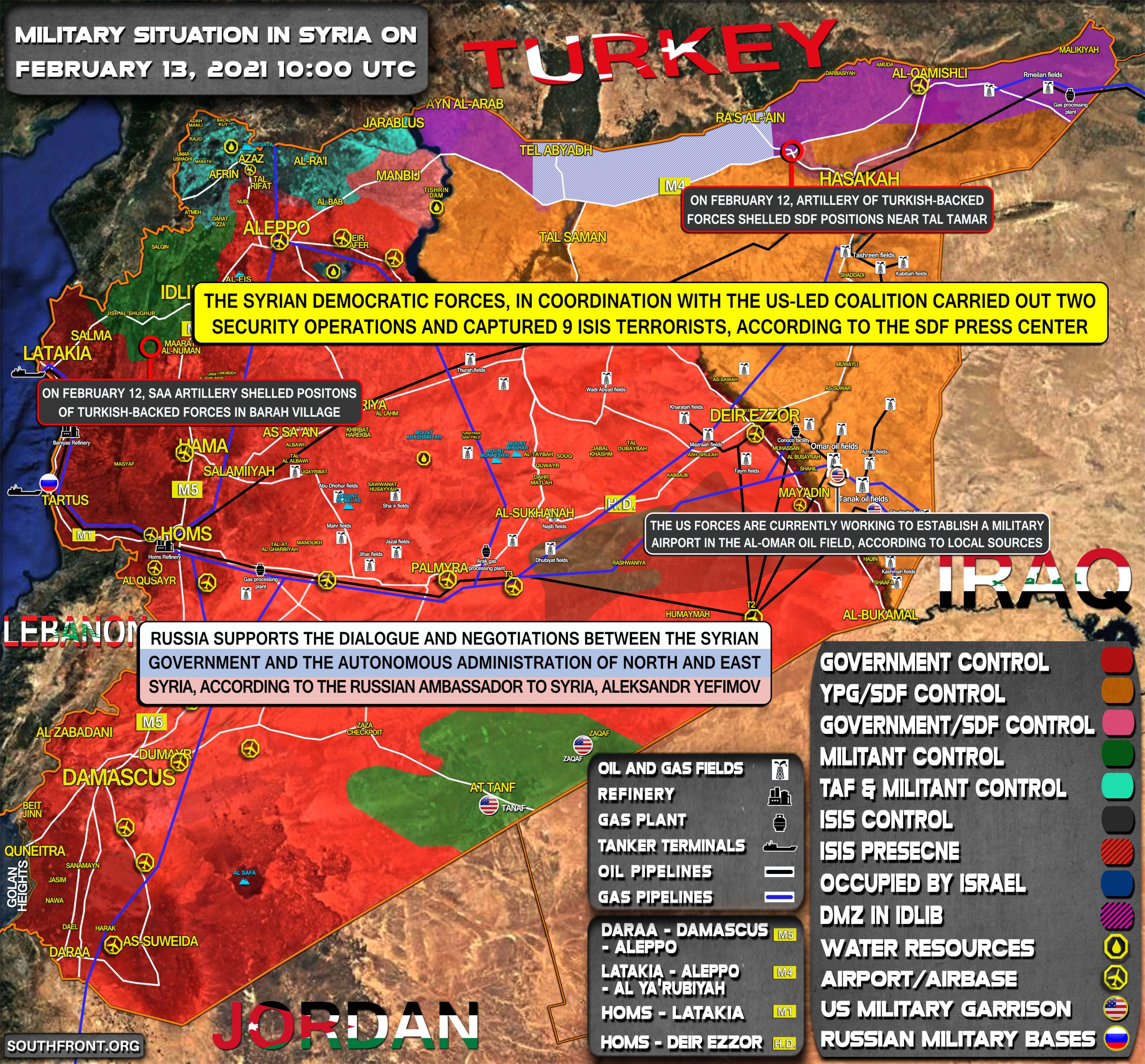 Military Situation In Syria On February 13, 2021 (Map Update)